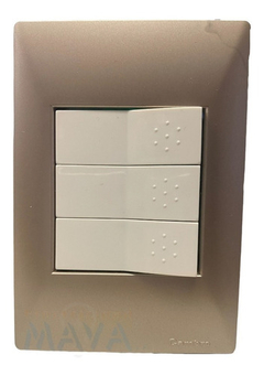 Llave Cambre Siglo Xxii Tecla Punto Triple Blanco Champagne