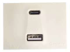 Modulo Toma Doble Usb + Tipo C Carga Rapida Blanco Cambre en internet