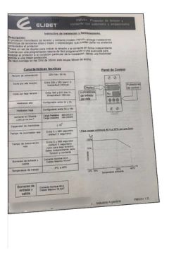 Imagen de Protector Tension Monofasico Riel Din 40a Volt Amperimetro