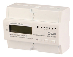 Medidor Trifásico Baw 60a Digital C/registro De Kwh Riel Din - comprar online
