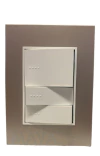 Llave Cambre Bauhaus 3 Teclas Blanco Y Champagne