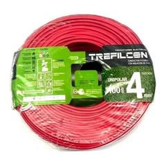 Cable Unipolar 4 Rojo 100mts Trefilcon Certificado Iram