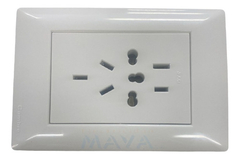 Llave Cambre Siglo Xxii 22 Toma Multiple Enchufe Tapa