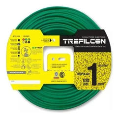 Rollo Cerrado Cable Unipolar 100mts 1mm Trefilcon Iram Cubierta Verde