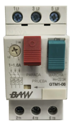 Guardamotor Trifasico Baw 1 - 1,6 A - comprar online
