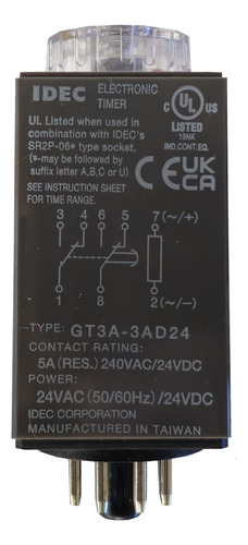 Temporizador Idec 8 Patas 24vca/vcc Gt3a-3ad24 en internet