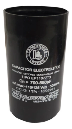 Capacitor Arranque 700-850uf Para Motor Electrico Monofasico