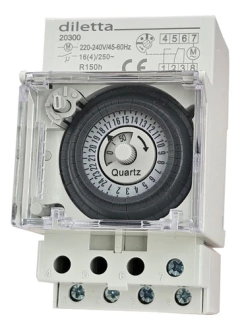 Temporizador Timer Programable Mecanico Diletta 3 Modulos