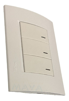 Llave 3 Puntos Tecla Triple Blanco Roda Schneider Armado