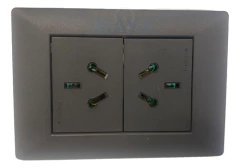 Llave Toma Doble Vertical Cambre Siglo Xxii Gris 22 Completo en internet