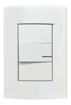Llave Punto Tecla Simple Blanco Roda Schneider Armado