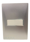 Llave Cambre Siglo Xxii 22 Tecla Punto Blanco Y Aluminio