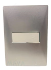 Llave Cambre Siglo Xxii 22 Tecla Punto Blanco Y Aluminio