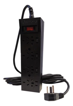 Zapatilla Multinorma Cambre 4 Tomas Con Cable Negro 3 Mts - comprar online