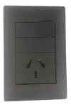 Llave Punto Y Toma Cambre Siglo Xxii Gris 22 Completo