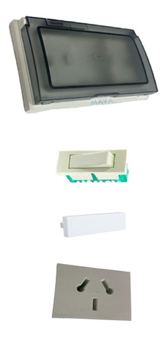 Punto Tecla Y Toma Con Tapa P/caja Rectang Intemperie Cambre