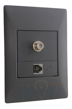 Llave Cambre Siglo Xxii 22 Gris Toma Tv Y Telefono
