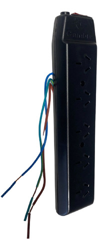 Zapatilla Cambre 5 Tomas Sin Cable Negra