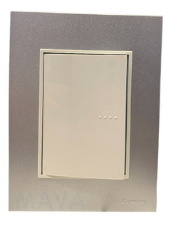 Llave Cambre Bauhaus Punto Teclon Blanco Y Aluminio