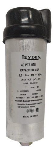 Capacitor Trifasico 2,5 Kvar 3x400v Factor Potencia