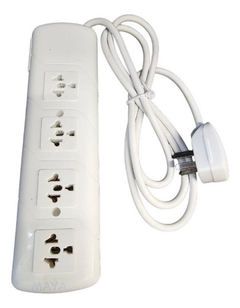Zapatilla Exultt 4 Tomas Con Cable Blanco 1,5 Mts