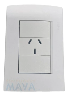 Llave Toma Simple Blanco Roda Schneider Armado