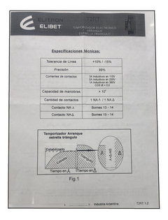Temporizador Estrella Triangulo Elitron Elibet 24-220vca en internet