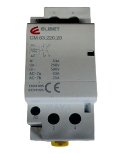 Contactor Modular Elibet 2x63a Bobina 220v