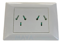 Llave Cambre Siglo Xxii 22 Toma Doble Enchufe Tapa
