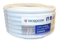 Rollo Caño Corrugado 1 1/4 Liviano Calidad Tecnocom 25 Mts