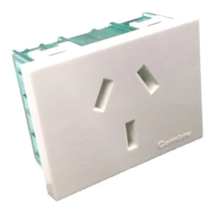Modulo Toma C/ Tierra Simple 10a Cambre C Color Blanco 6904
