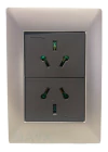 Llave Cambre Sxxii Gris Toma Doble Vertical
