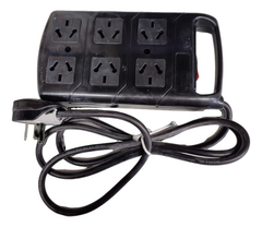 Zapatilla Exultt 6 Tomas Negra Con Cable 1,5 Metros