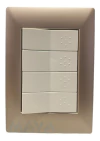 Llave Cambre Siglo Xxii 4 Teclas Puntos Blanco Champagne