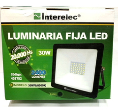 Proyector Led 30w Exterior Interelec Luz Fria 6500k - comprar online