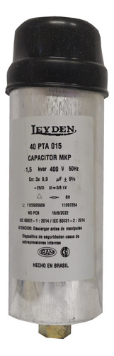 Capacitor Trifasico 1,5 Kvar 3x400v Factor Potencia