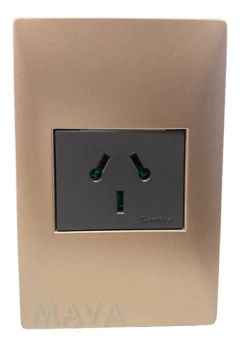 Llave Cambre Siglo Xxii Toma Simple Gris Y Champagne