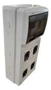 Tablero Industrial Para 4 Tomas 8 Modulos Din Pvc Famatel