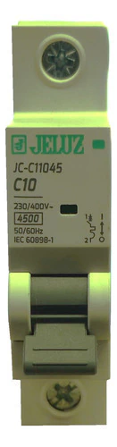 Interruptor Termomagnetico 1 Polo Curva C Jeluz 1x10 4,5ka