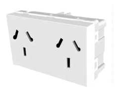Modulo Tomacorriente Doble Jeluz Platinum Blanco X 20u