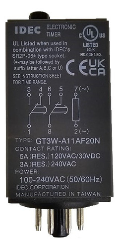 Temporizador Idec 8 Patas 220v Gt3w-a11af20