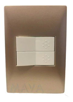 Llave Cambre Siglo Xxii Tecla Punto Doble Blanco Y Champagne