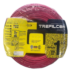 Rollo Cerrado Cable Unipolar 100mts Rojo 1mm Trefilcon Iram - comprar online