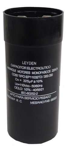 Capacitor Arranque 300-350uf Para Motor Electrico Monofasico