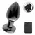 Plug Anal com Vibrador e Controle Remoto - Tamanho M de Metal - 8600