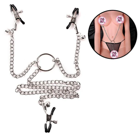 Grampos Para Seios com Prendedor para Vagina - 9460