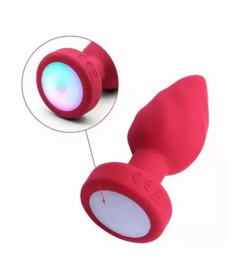 Plug Anal com Led e Controle Remoto em Formato de Anel - 8811