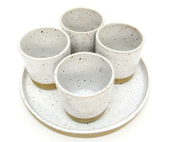 Conjunto 4 copos e bandeja - loja online