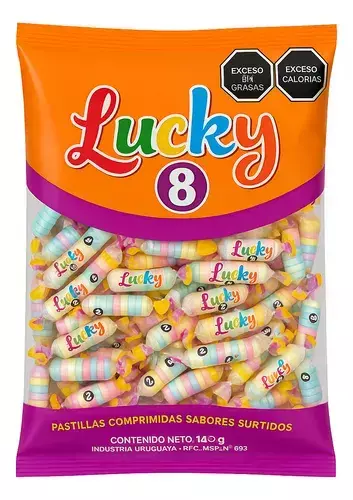 Pastillitas Lucky 8 x 385 gr