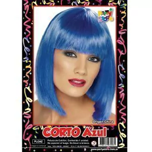 Peluca Corto Azul